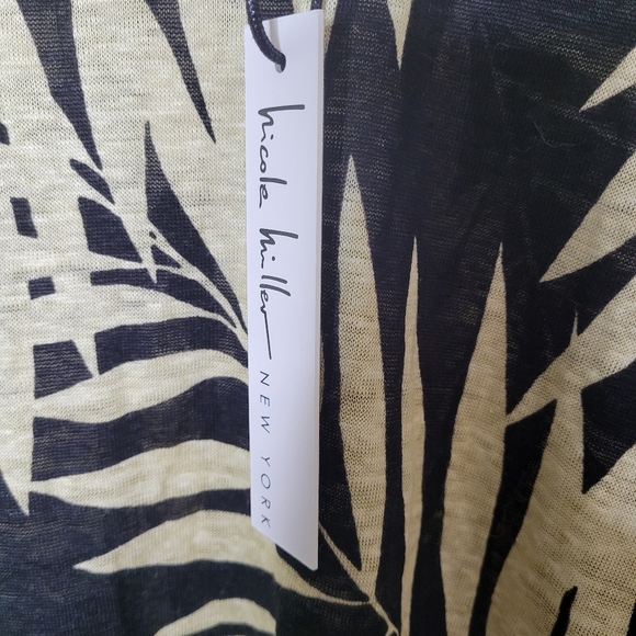 NWT Nicole Miller 100% Linen Tropical Top 2X Lightweight Beach Resortwear - Picture 6 of 6